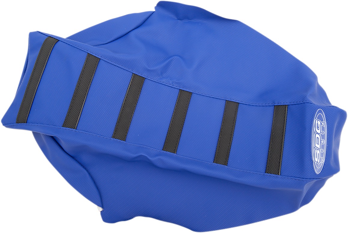 6-Rib Water Resistant Seat Cover Blue/Black - For 2018 Yamaha YZ450F - Click Image to Close