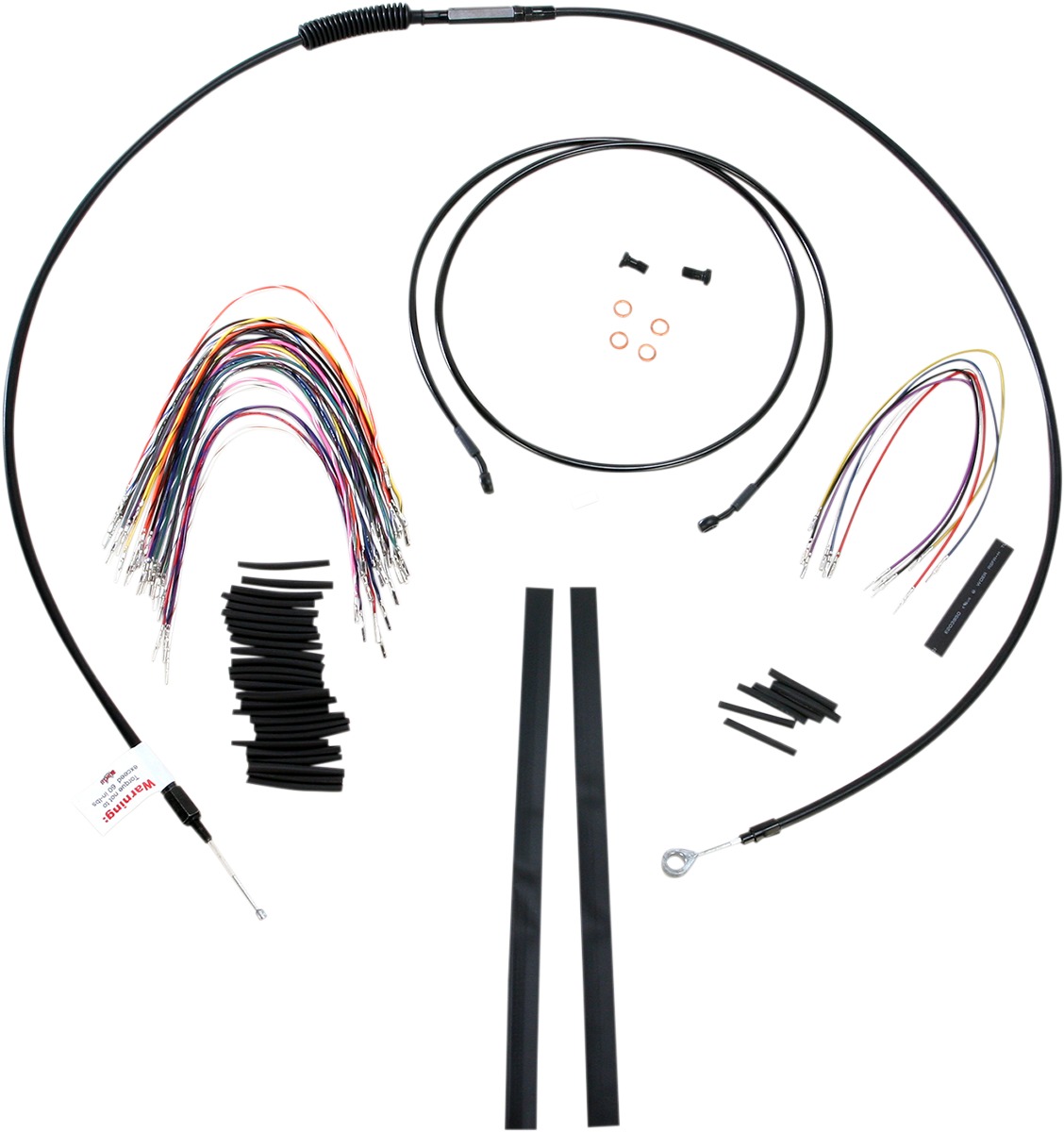 Extended Black Control Cable Kit For Baggers - 15" & 16" tall bars (ABS) - Click Image to Close