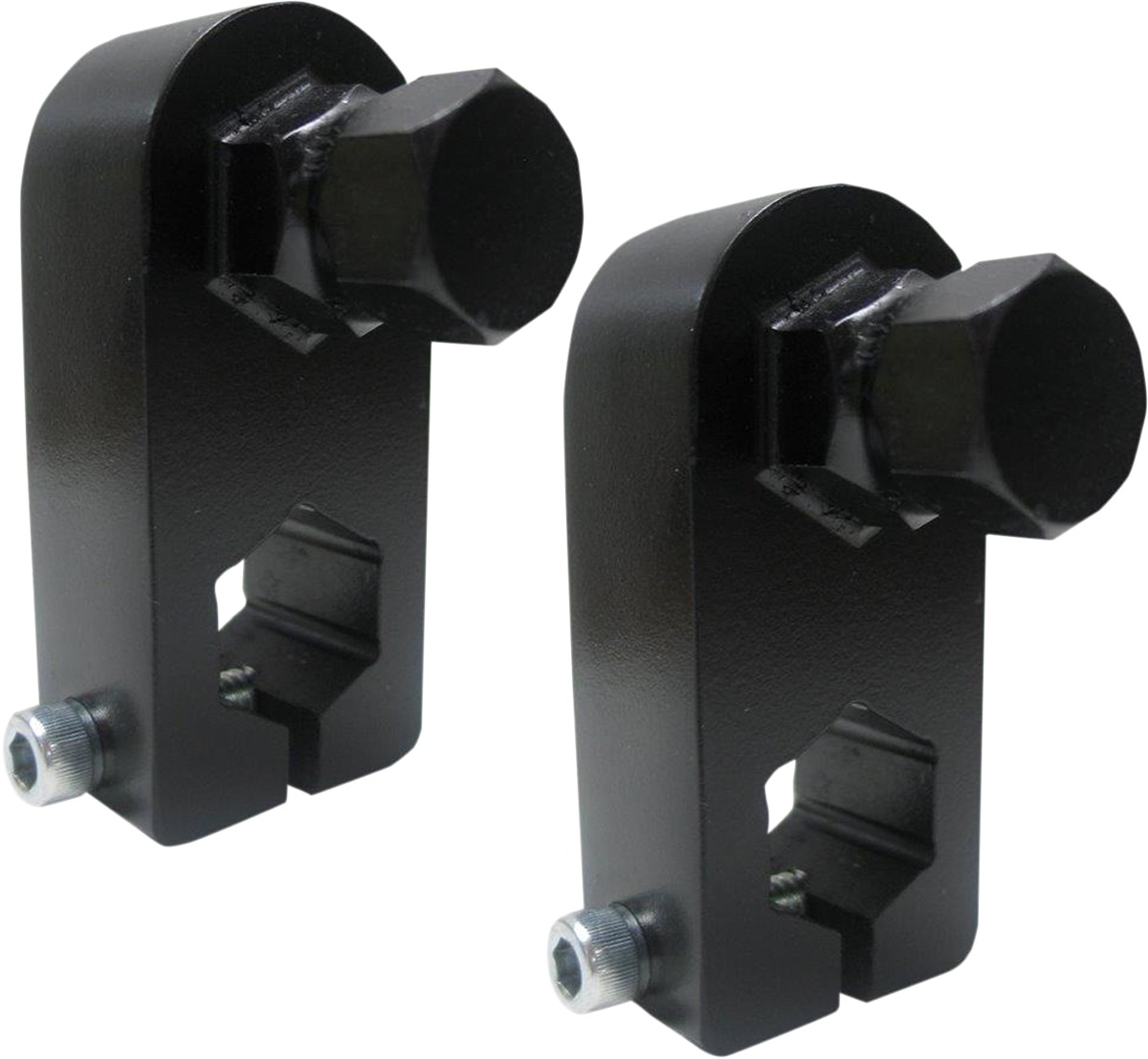 Passenger Floorboard Relocation Brackets - Black - For 00-17 HD Softail - Click Image to Close