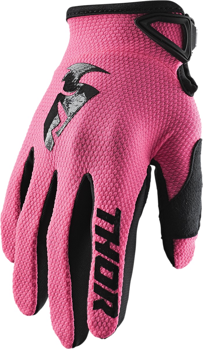 Thor Women's Sector Gloves XL Black/Pink - Lightweight off-road gloves for women - Click Image to Close