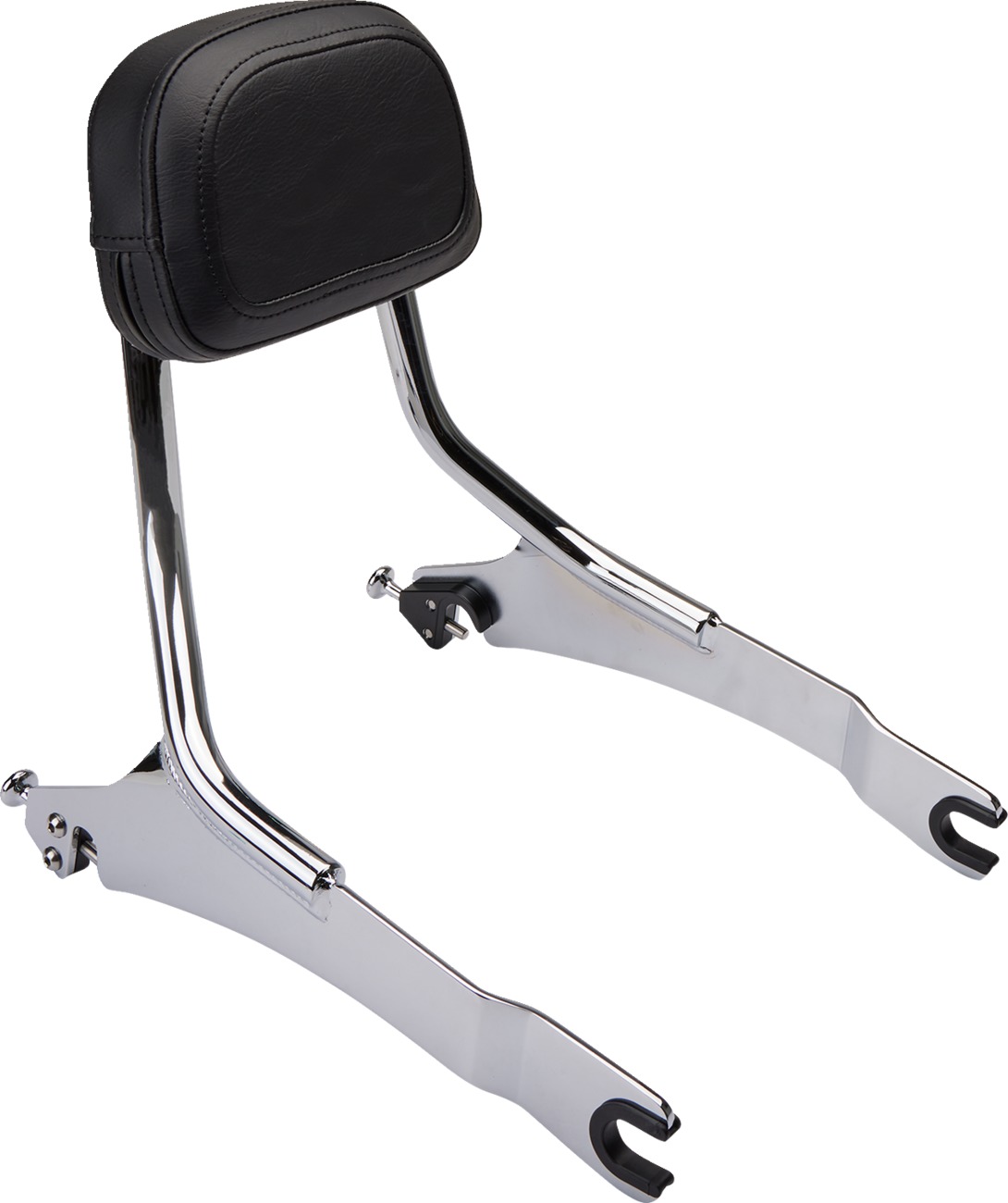 Cobra Detachable Backrest Chrome Short 2-Up For Indian - Click Image to Close