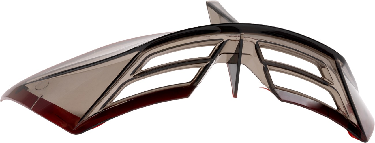 Icon Domain Helmet OTT Rear Spoiler Smoke - Replacement rear spoiler for Icon Domain helmets - Click Image to Close