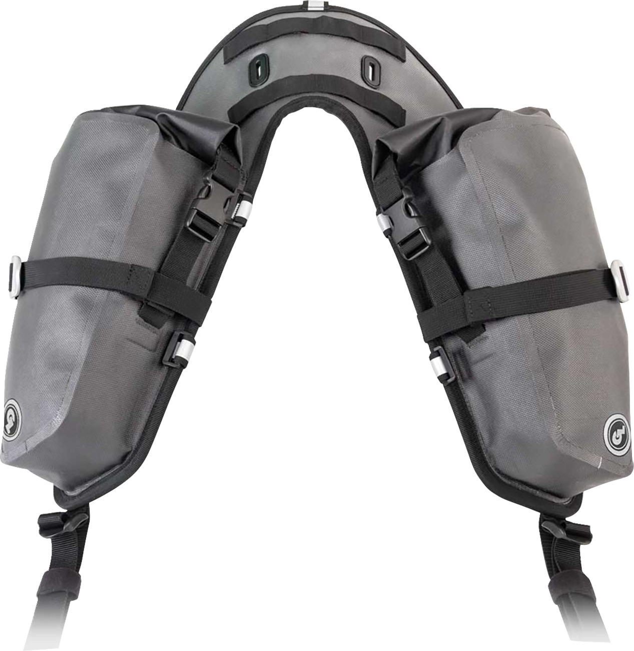 Giant Loop MoJavi Saddlebag 12L Gray - 12L rackless waterproof saddlebag for motorcycles - Click Image to Close
