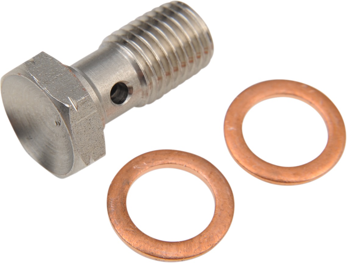 Goodridge Banjo Bolt M10x1.25 Stainless Steel - Fits Honda, Kawasaki, Suzuki 02-10, Triumph, Yamaha - Click Image to Close
