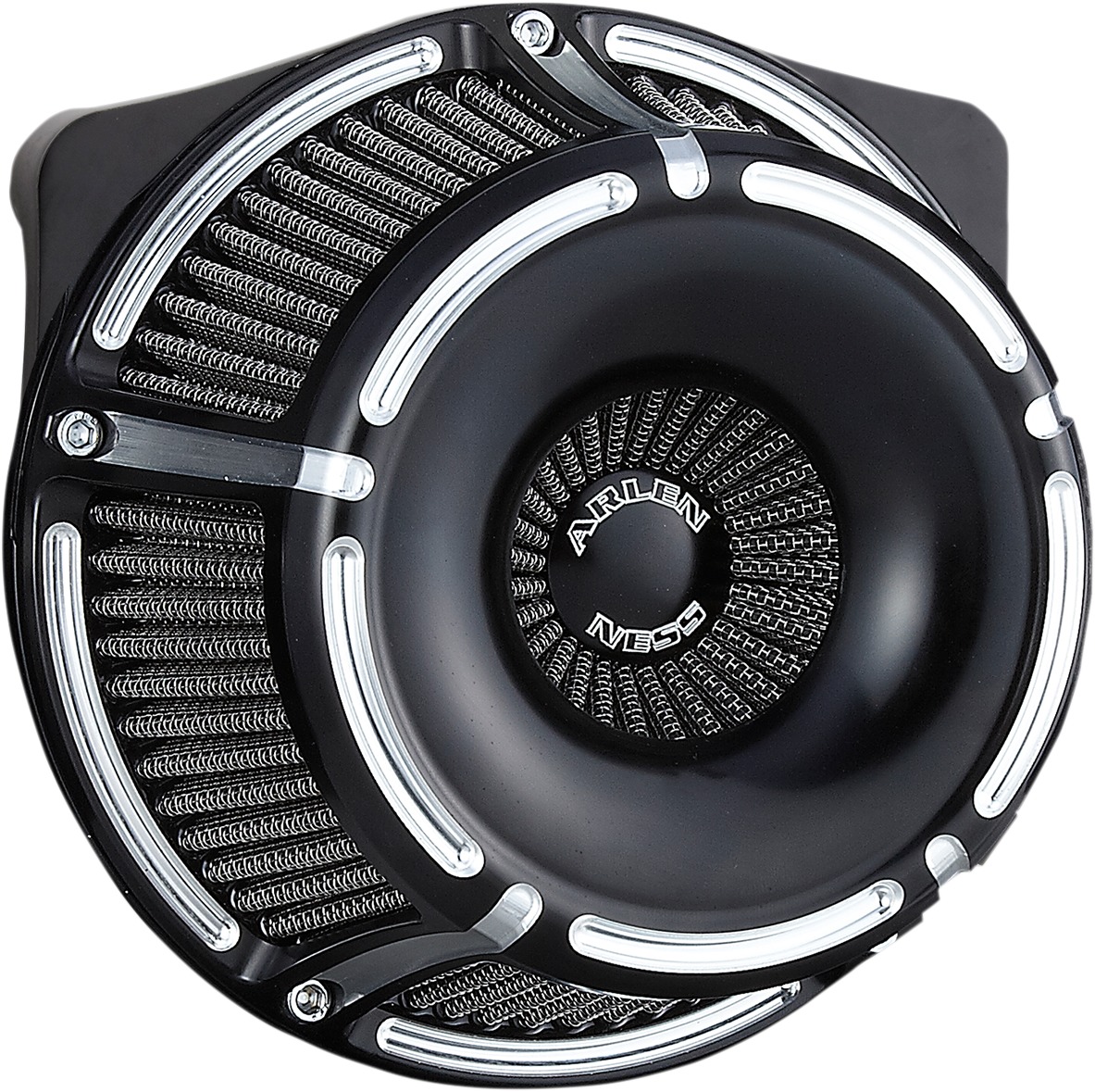 Arlen Ness Slot Track Inverted Air Cleaner Kit Contrast Cut - Click Image to Close