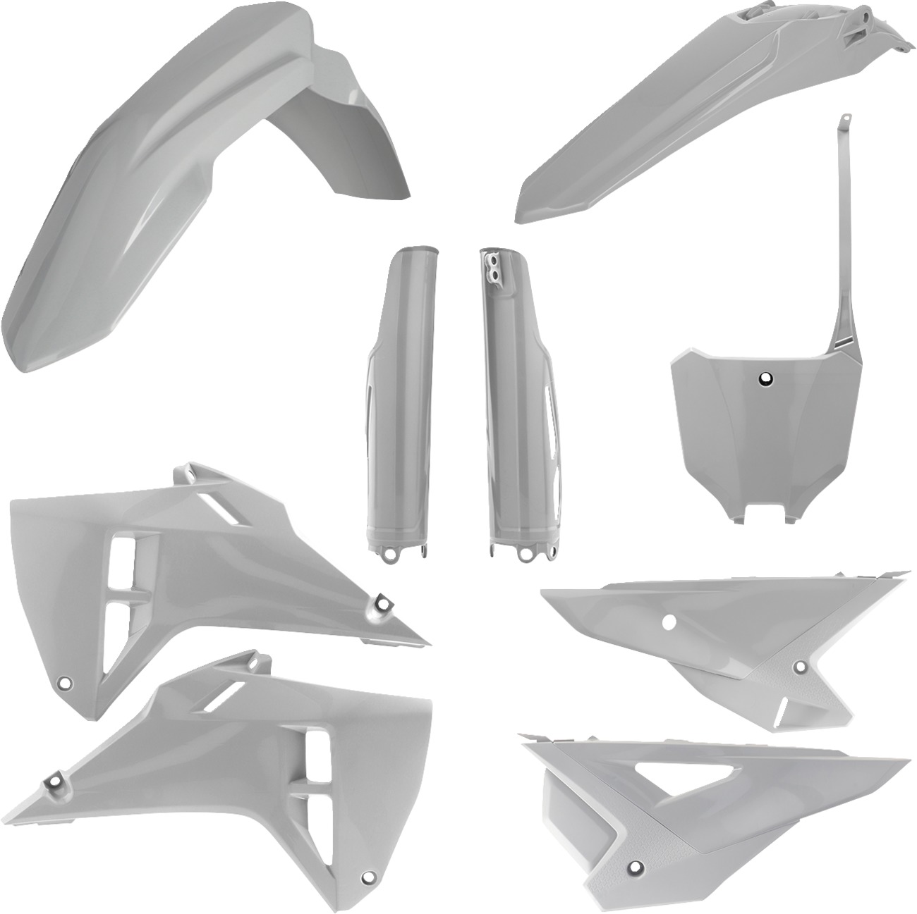 Complete Plastic Kit - Gray - For 2025 Honda CRF250R & CRF450R - Click Image to Close