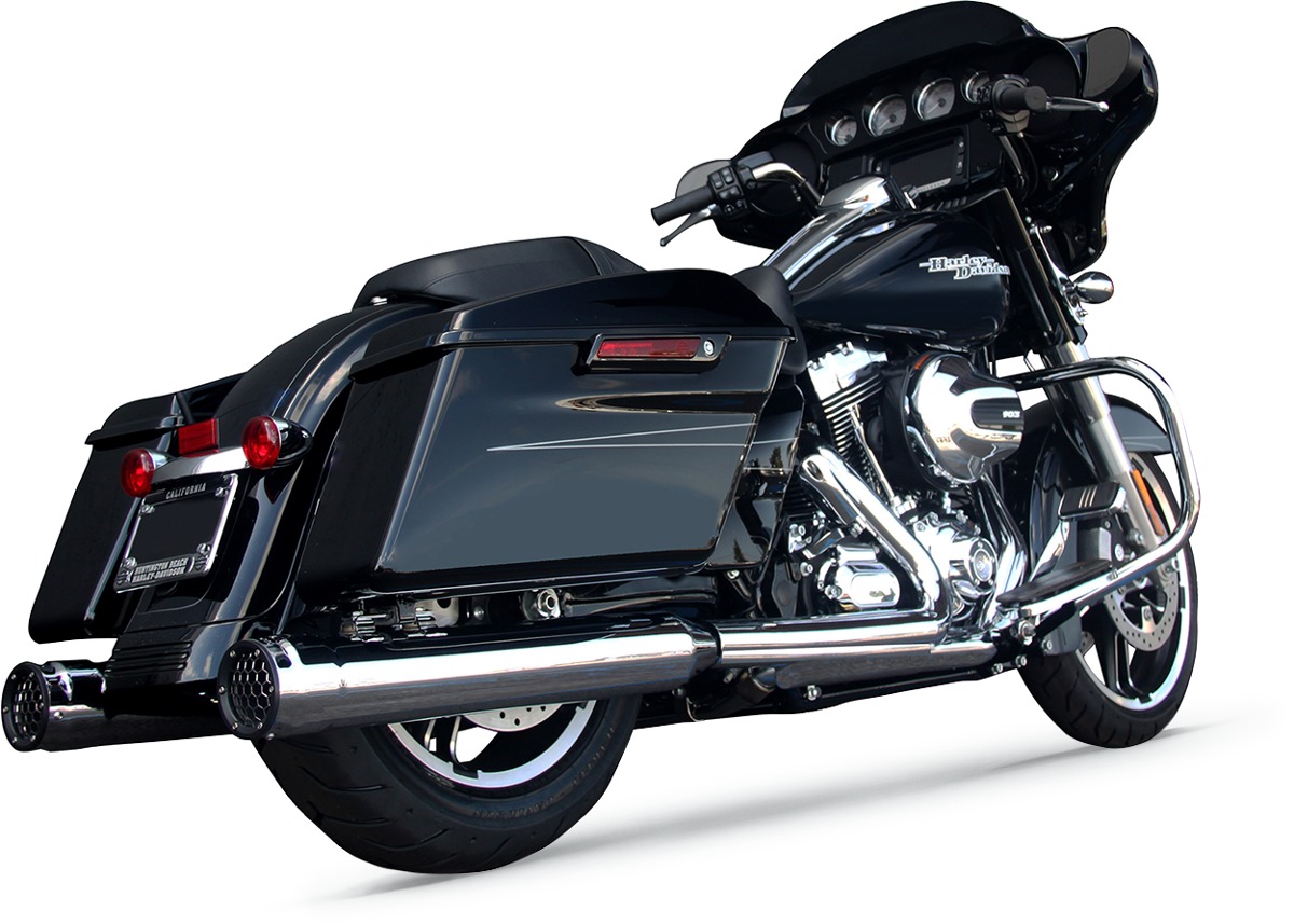 GP Chrome Dual Slip On Exhaust - For 17-21 Harley Touring - Click Image to Close