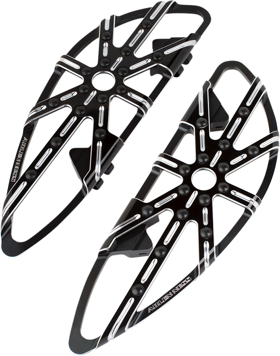 Arlen Ness 10-Gauge Black Driver Floorboards - Click Image to Close