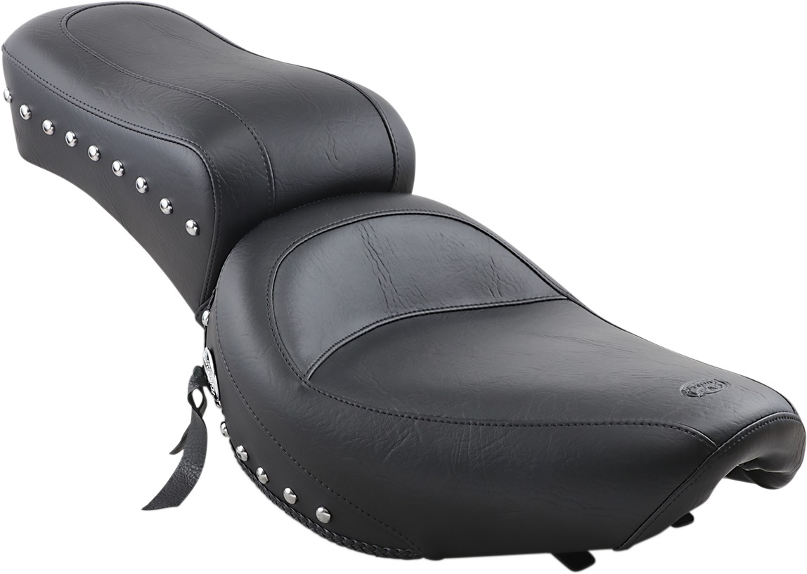 Mustang Vintage Studded 1Pc Seat Black Fits FX/FL 1958-1984 - Click Image to Close