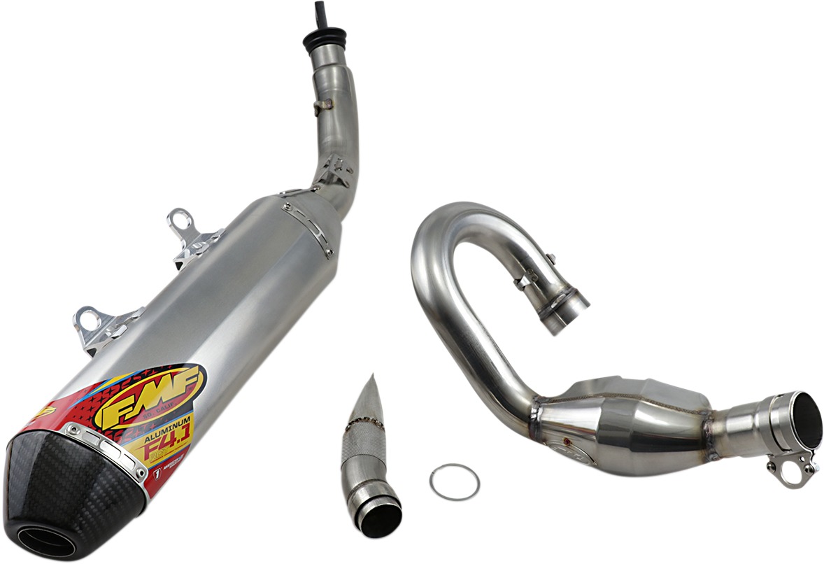 Aluminum Factory 4.1 RCT Full Exhaust w/SS MegaBomb - For 19-20 450 FC/FX & SX/XC - Click Image to Close