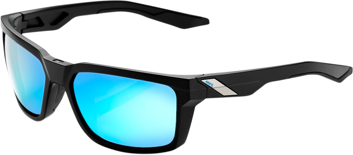 Daze Sunglasses Black w/ Blue Mirror Lens - Click Image to Close