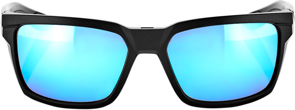 Daze Sunglasses Black w/ Blue Mirror Lens - Click Image to Close