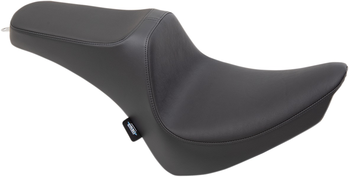 Predator Smooth Vinyl 2-Up Seat Black Foam - For 00-05 FXST, 00-17 FLST, 00-06 FLSTF - Click Image to Close