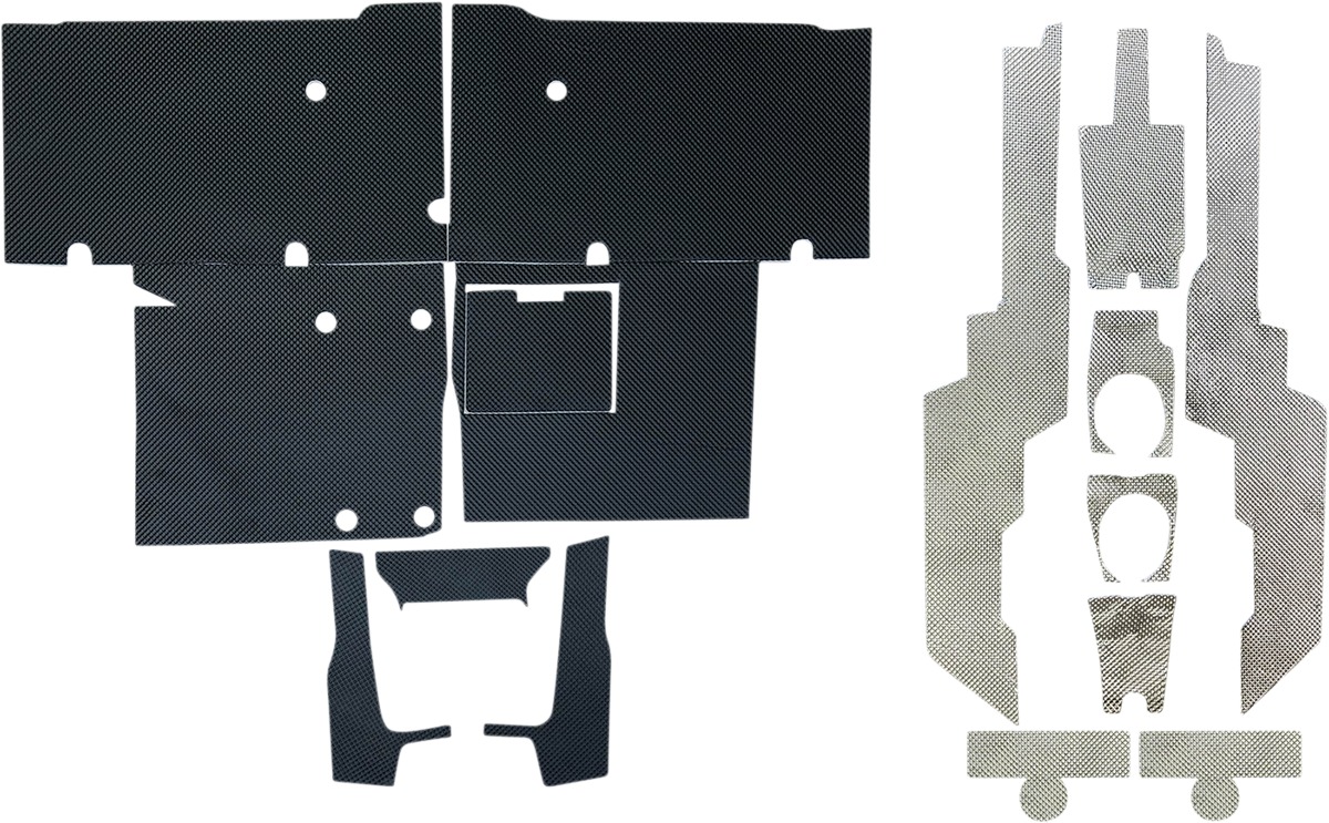 Seat Back & Console Full Heat Shield Kit - 19-20 Polaris RZR 900/1000 - Click Image to Close