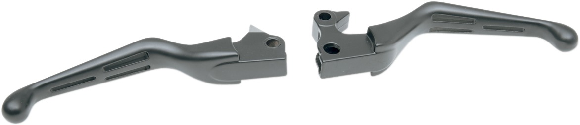Drag Specialties Slotted Wide Blade Lever Set Black For Harley Sportster - Wide blade lever set for Harley-Davidson Sportster - Click Image to Close