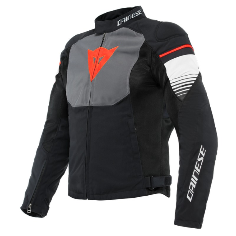 Dainese Air Fast Tex Jacket Black/Gray/White Size 48 - Lightweight textile motorcycle jacket, Size 48 - Click Image to Close