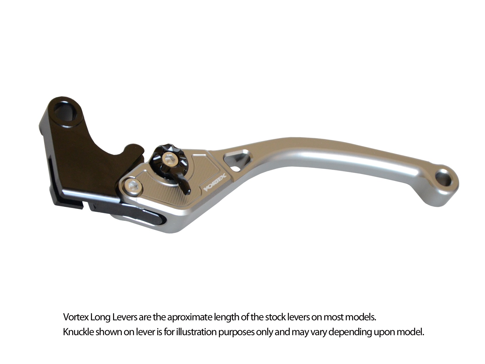 V3 2.0 TI-Silver Stock Length Clutch Lever - For 06-20 ZX14 - Click Image to Close