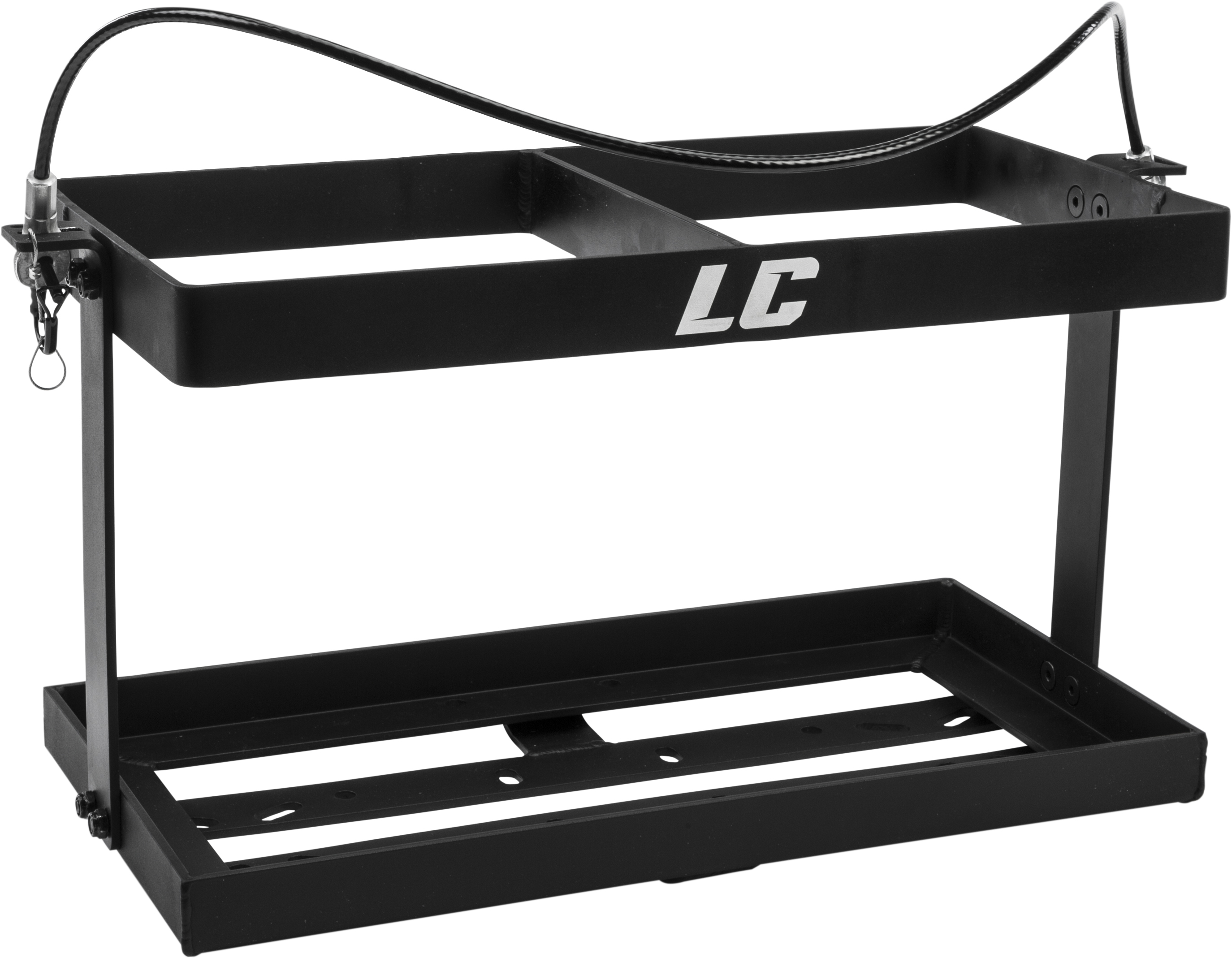 Black LC2 2 Jug Rack - Easy Assembly - Trailer Tongue Mount Kit Included - Click Image to Close