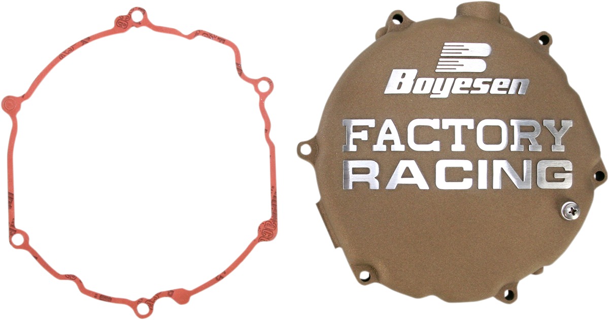 Factory Racing Clutch Cover Magnesium - For 05-07 Kawasaki KX250 - Click Image to Close