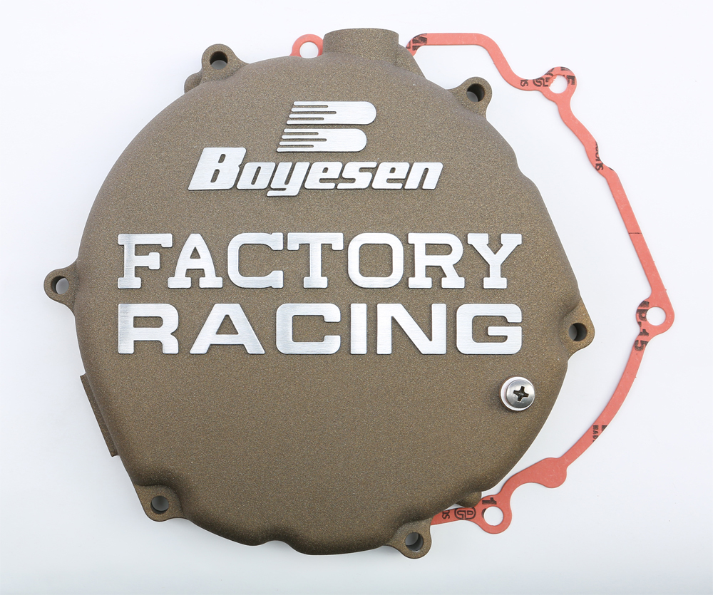Factory Racing Clutch Cover Magnesium - For 05-07 Kawasaki KX250 - Click Image to Close