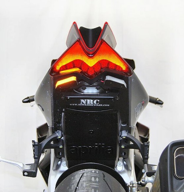 New Rage Cycles Fender Eliminator Kit Black Fits 21-24 Aprilia Tuono - Click Image to Close