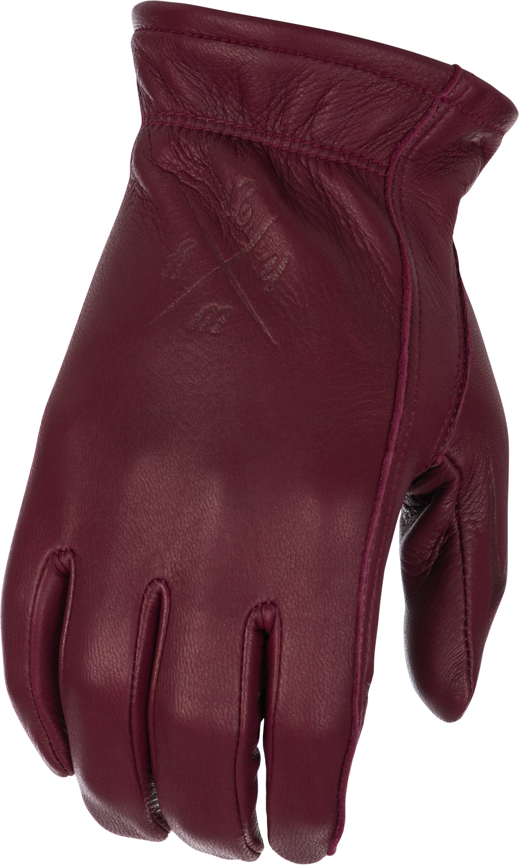 Highway 21 Louie Gloves Oxblood X-Large Men's - X-Large Oxblood leather gloves for men - Click Image to Close