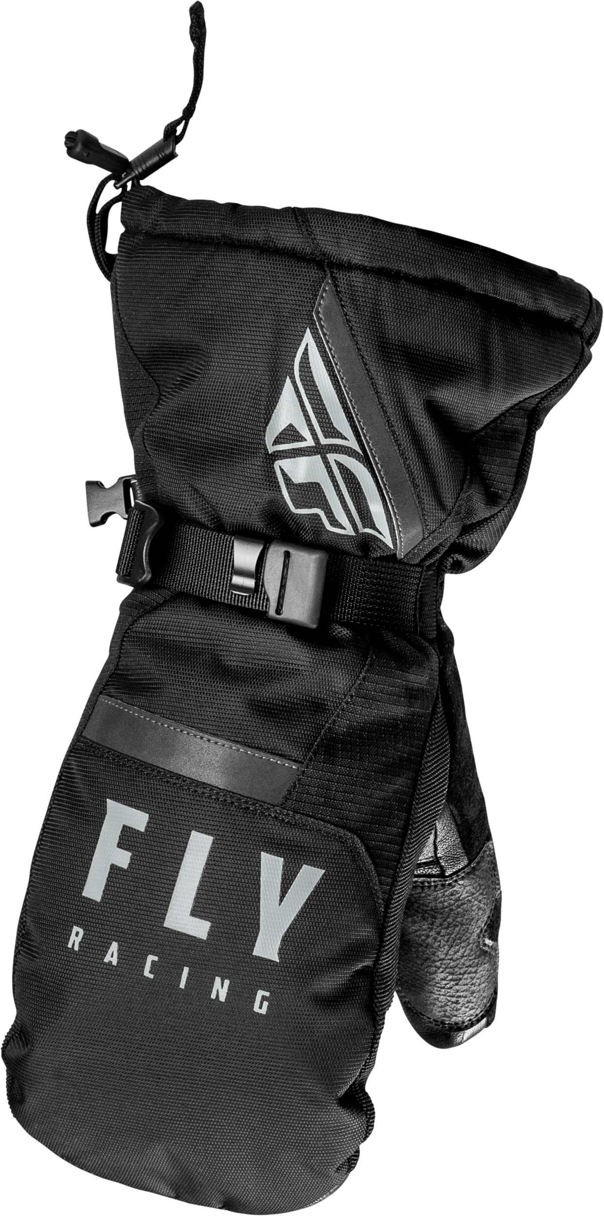 Fly Racing Cascade Mittens Black 2X-Large Snow Gloves - Black 2X-Large snow mittens for cold weather - Click Image to Close