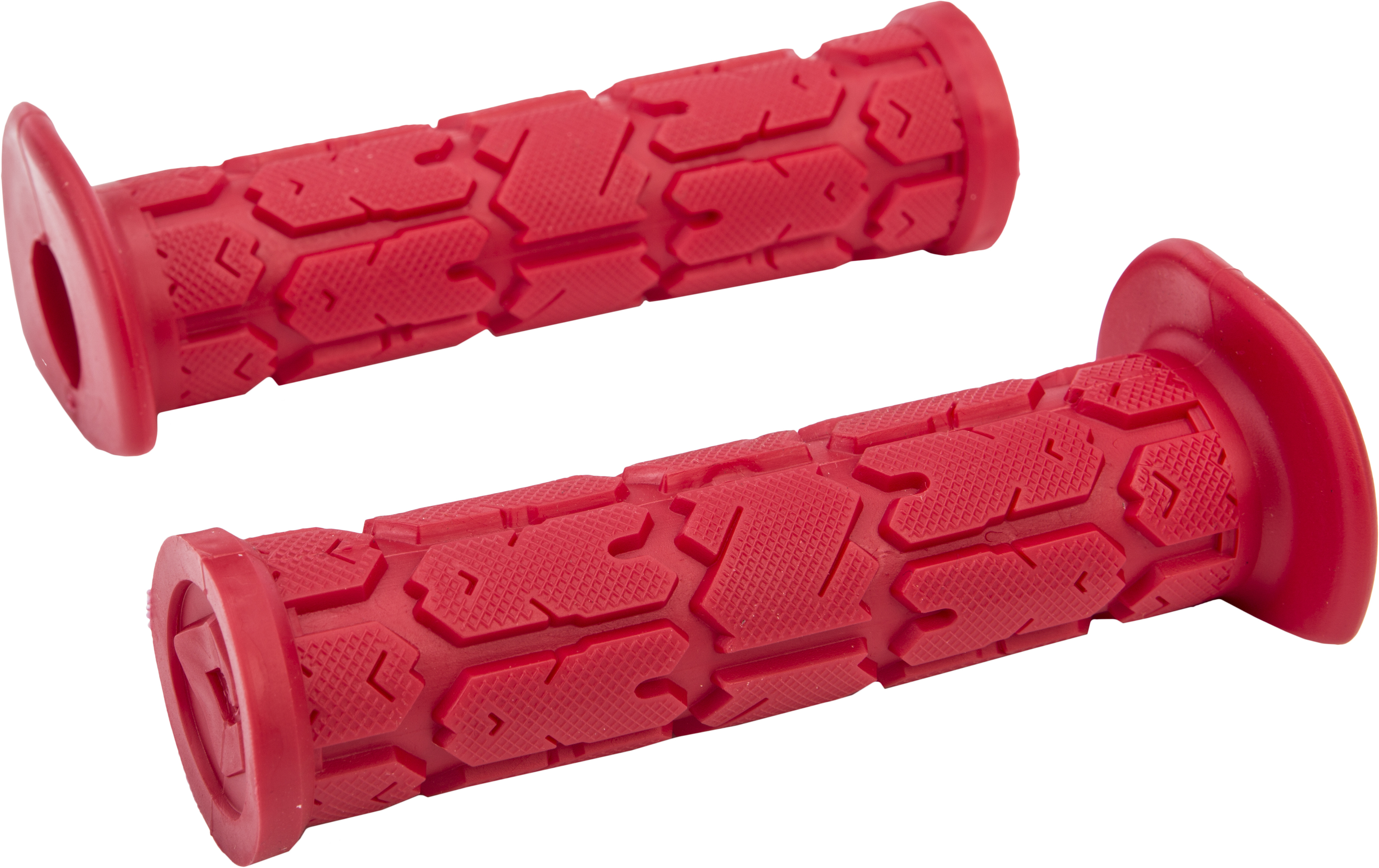 ODI Rogue Single-Ply ATV Grips Red - Durable ATV grips with closed ends - Click Image to Close