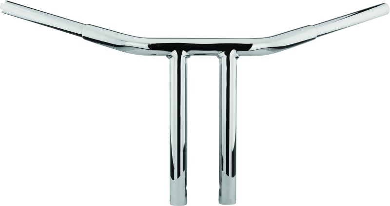 Biker's Choice 10in Chrome Straight T-Bars Handlebars - Click Image to Close