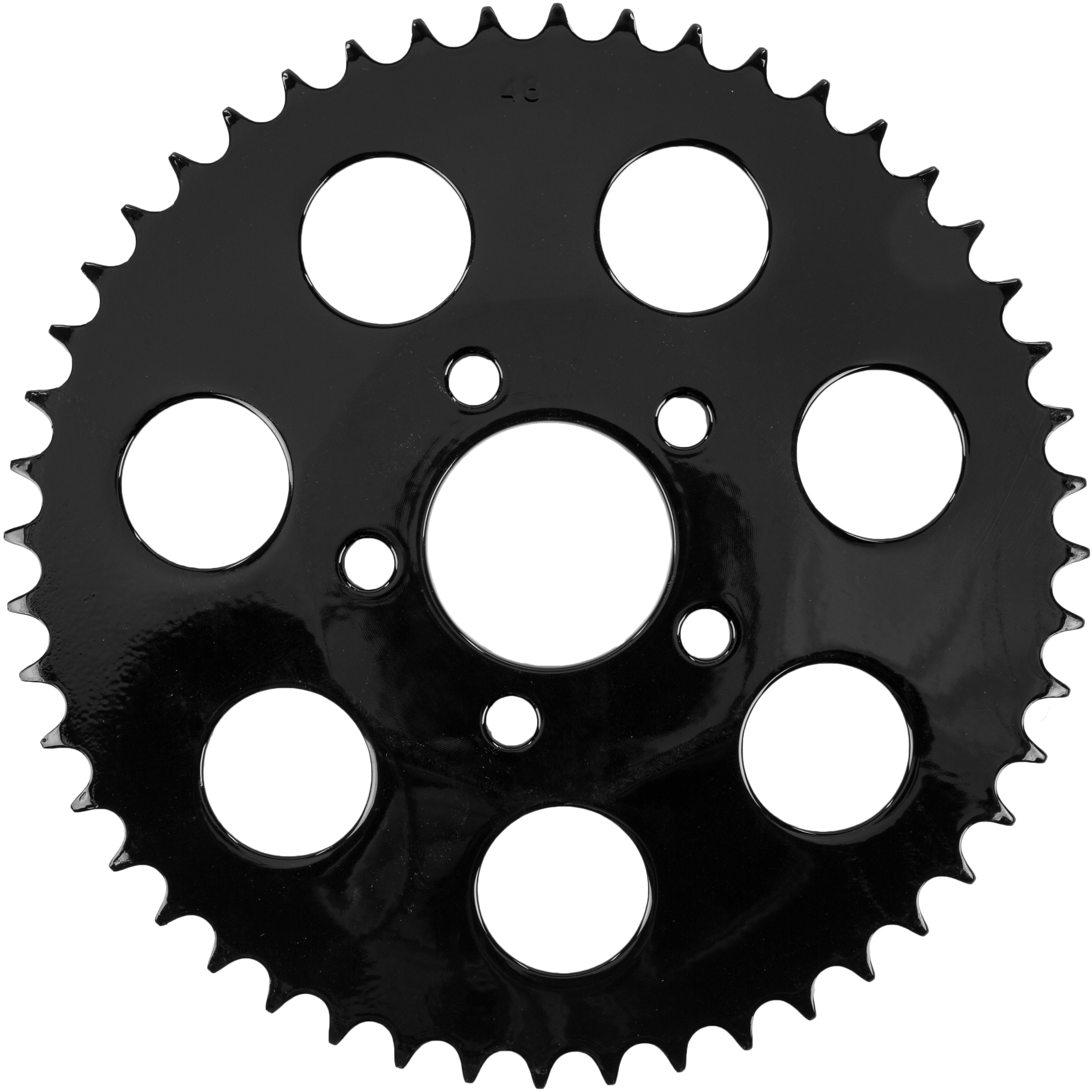 HardDrive Gloss Black Rear Sprocket 48T Dished Big Twin 00-13 - 48T gloss black rear sprocket for Big Twin 00-13 - Click Image to Close