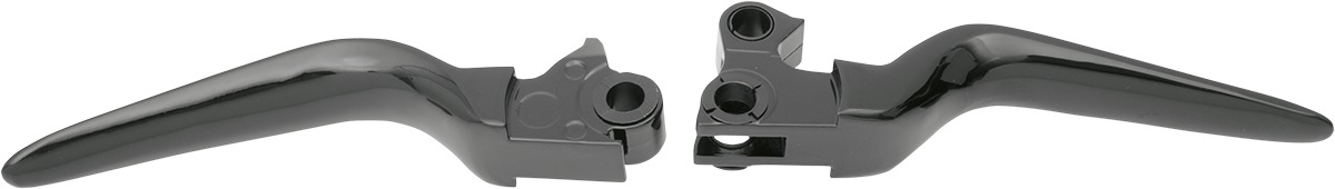 Drag Specialties Custom Lever Set Black Satin For Harley-Davidson - Custom black satin lever set for Harley-Davidson models - Click Image to Close