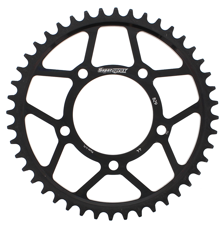 Supersprox Steel Rear Sprocket 44T Black 530 Chain Fits Suzuki - Click Image to Close