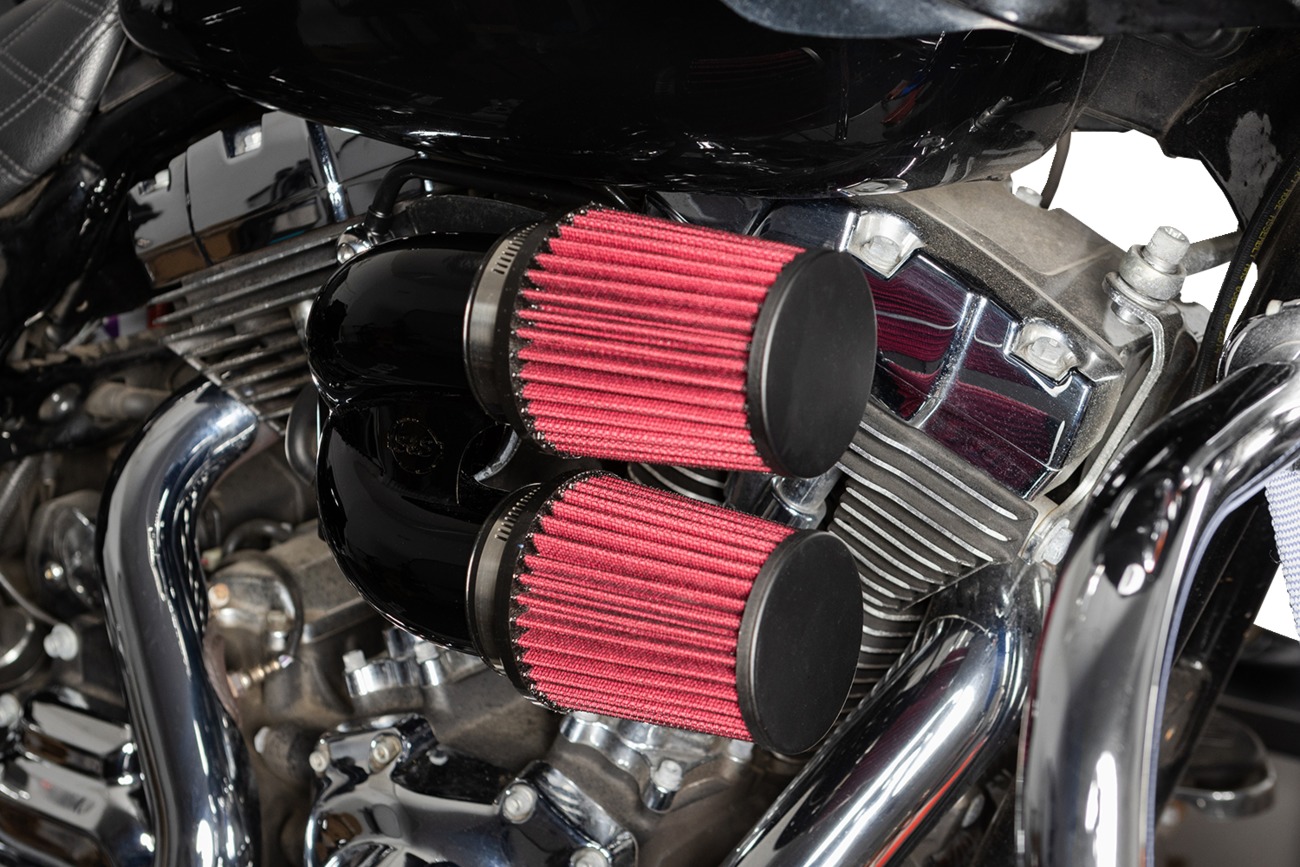 S&S Tuned Induction Air Cleaner Kit Black Fits 2008-2017 Models - Click Image to Close