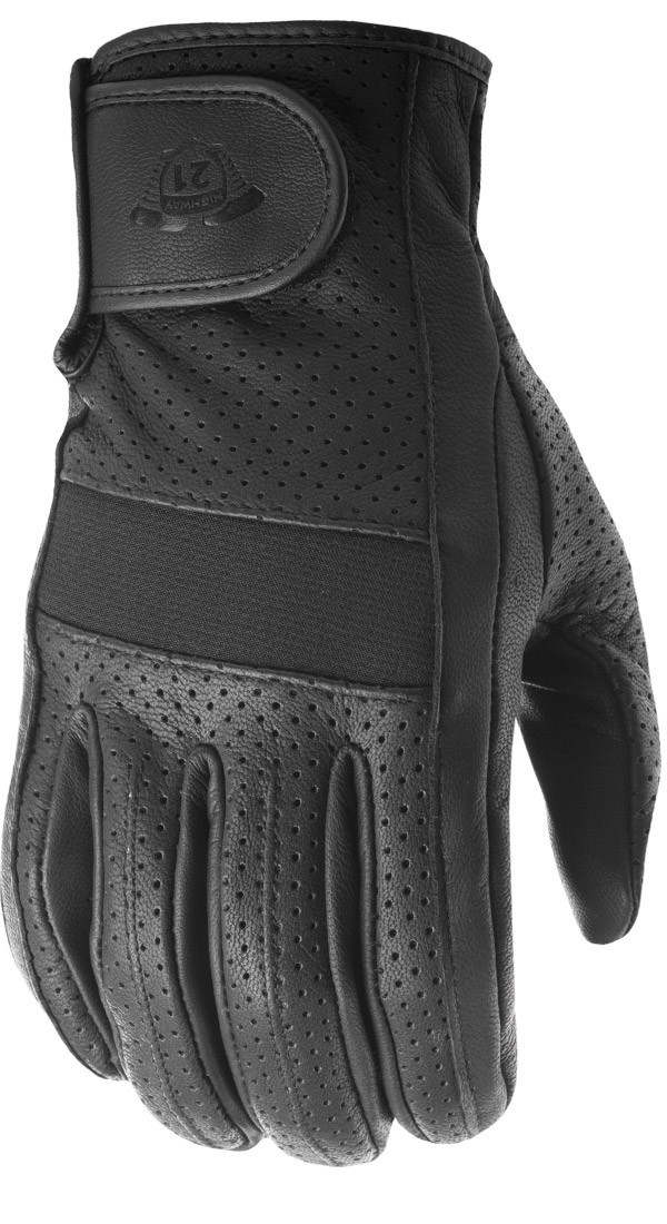 Jab Full Perforated Gloves - Black Medium - Click Image to Close