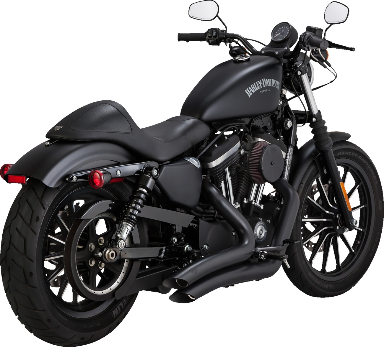 Vance & Hines Big Radius 2-2 Black Exhaust Fits Sportster 14-22 - Click Image to Close
