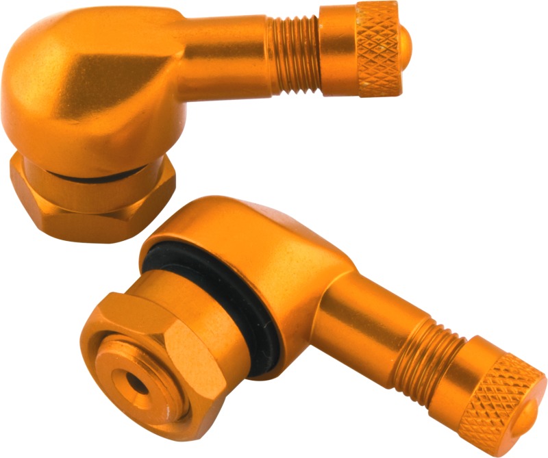 Motorcycle Valve Stems - 10mm Gold - Pair - Click Image to Close