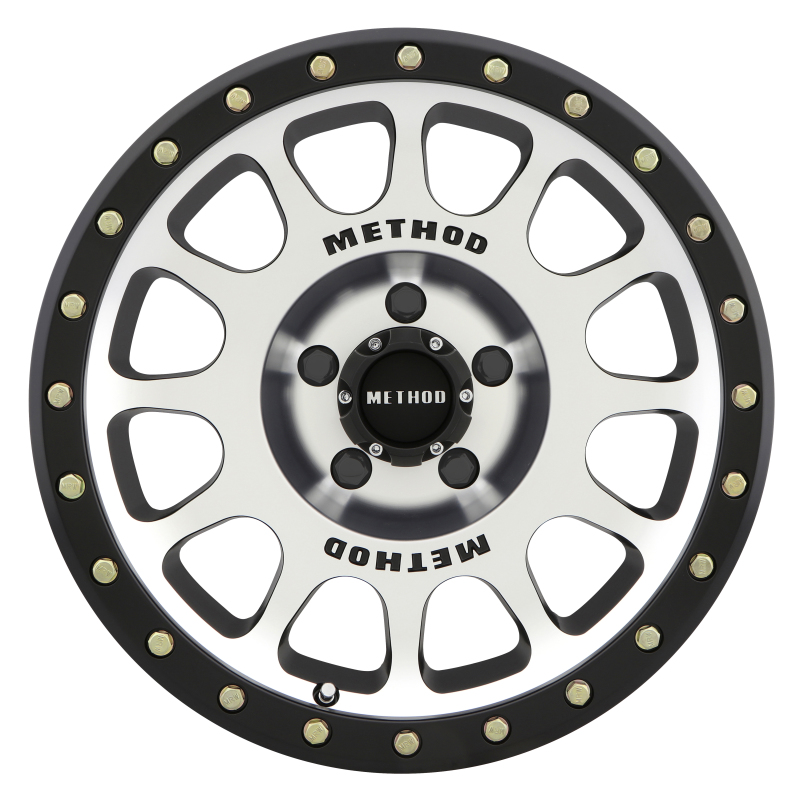 MR305 NV 17x8.5 0mm Offset 5x5 94mm CB Machined/Black Street Loc Wheel - Click Image to Close