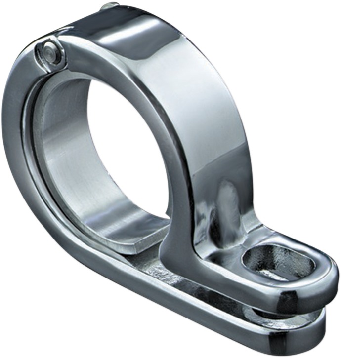 7/8" or 1" P-Clamp Set, Chromed Stainless Steel w/ Hinge - Each - Click Image to Close