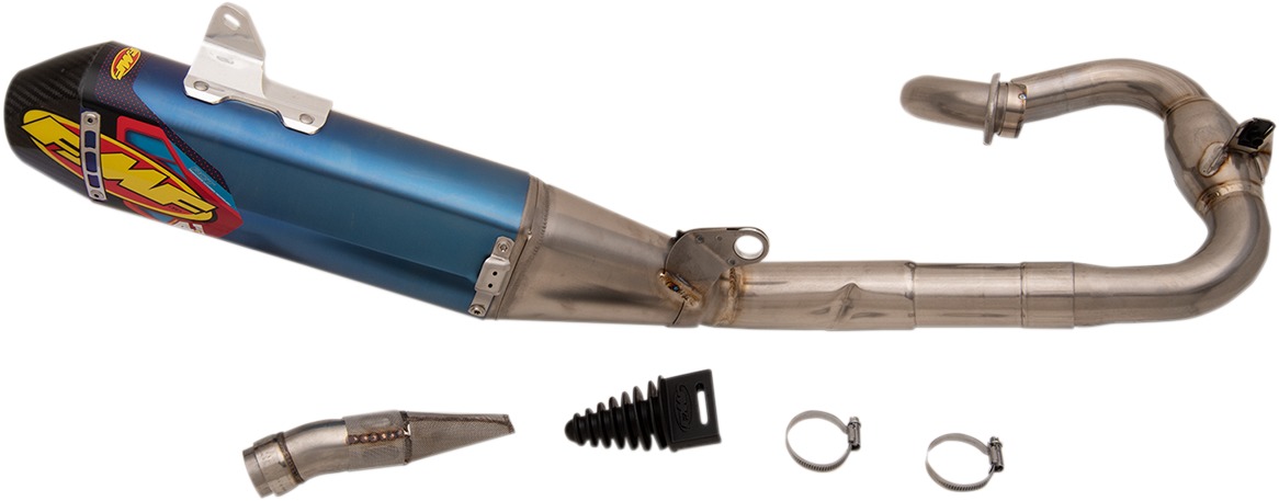 Blue Factory 4.1 Full Exhaust w/ Ti MB Header & CF Cap - For 19-24 YZ250F - Click Image to Close