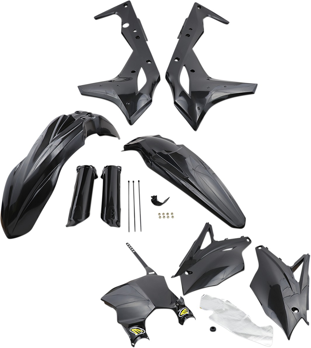 Cycra Powerflow Body Kit - Black Fits Kawasaki - Click Image to Close