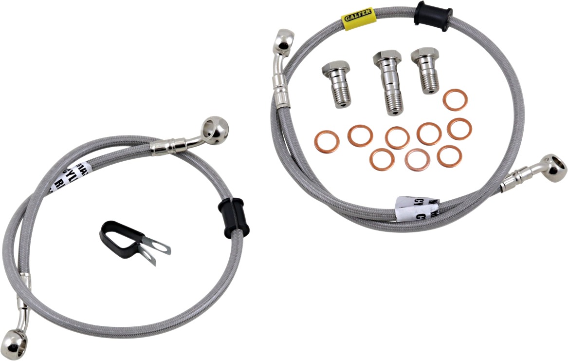 Stainless Steel Front 2-Line Brake Line - For 16-18 ZX10R - Click Image to Close