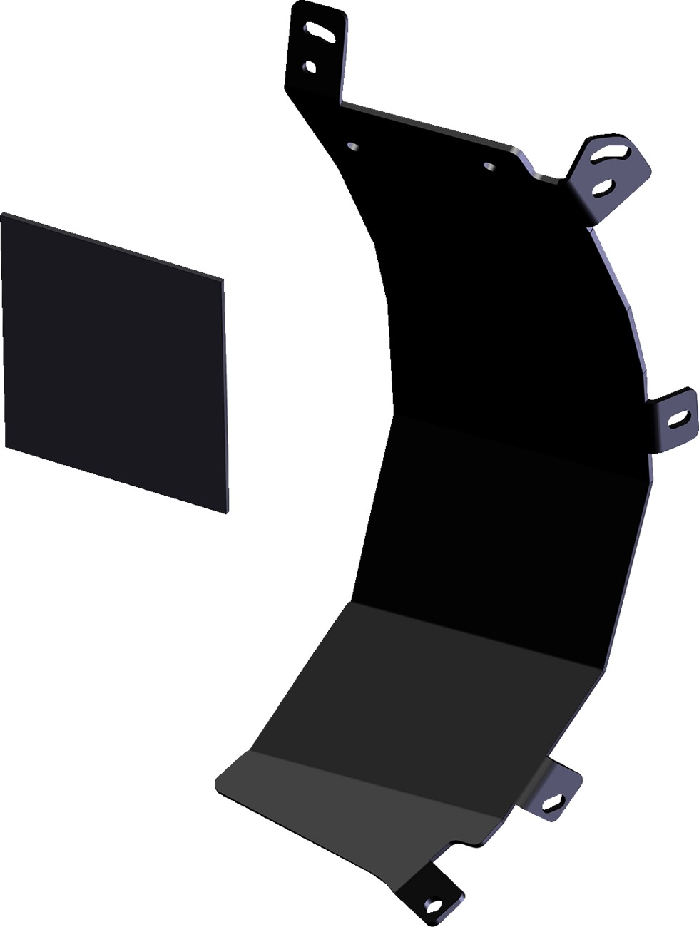 KFI Poly Plow Tapered Side Shield Passenger Side For Pro-Poly Blades - Passenger side shield for KFI Pro-Poly Plow Blades - Click Image to Close