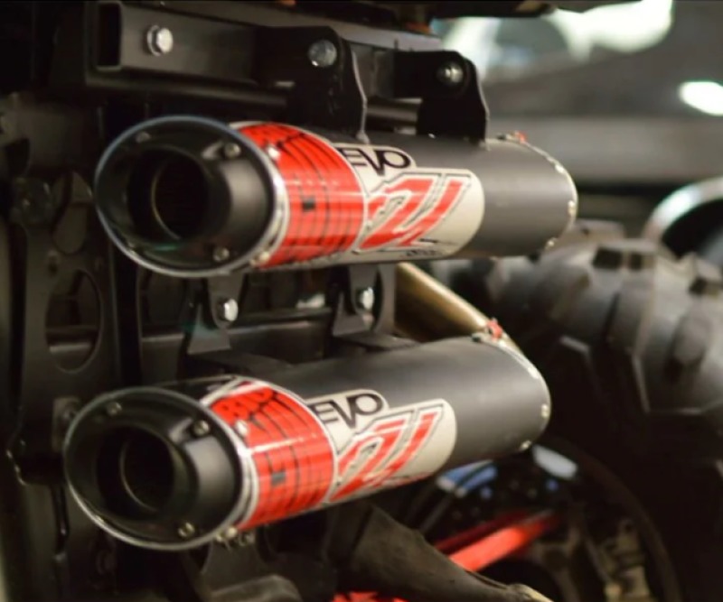 Big Gun EVO U Dual Slip-On Exhaust Fits 16-21 Polaris RZR XP Turbo/S - Click Image to Close