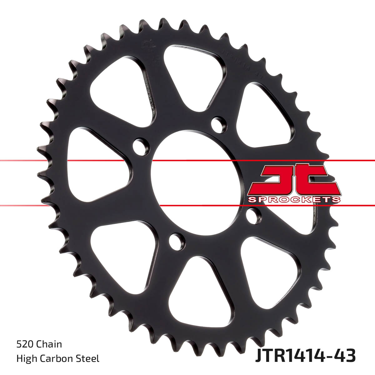 Steel Rear Sprocket - 43 Tooth 520 - For KSF250 Mojave & KEF300 Lakota - Click Image to Close