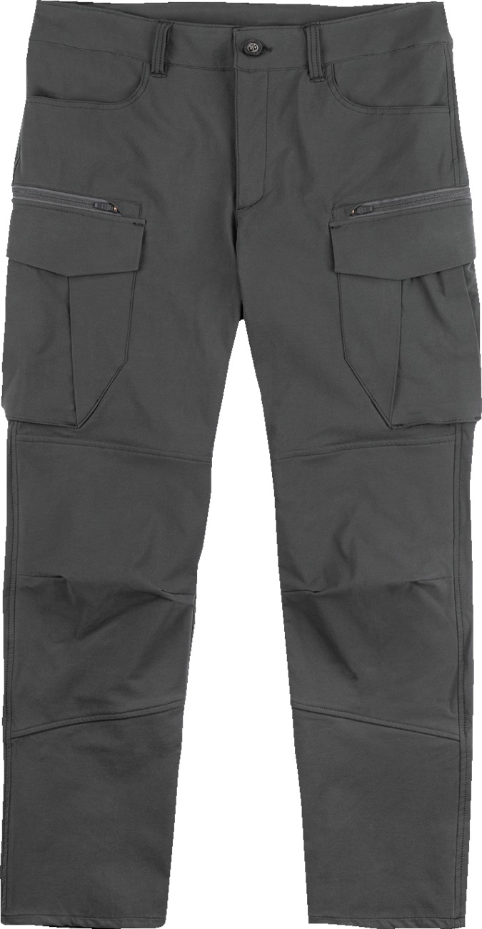 ICON Superduty3 Pants Men's 38 Black - Durable stretch canvas riding pants - Click Image to Close