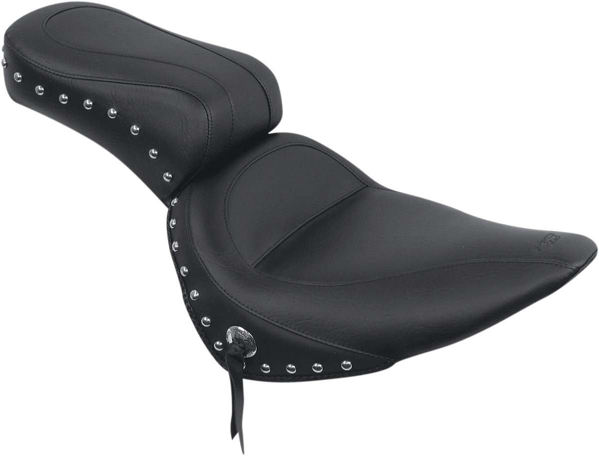 Mustang Studded Original Seat 14" Front 8" Rear Fits Softail 84-99 - Click Image to Close