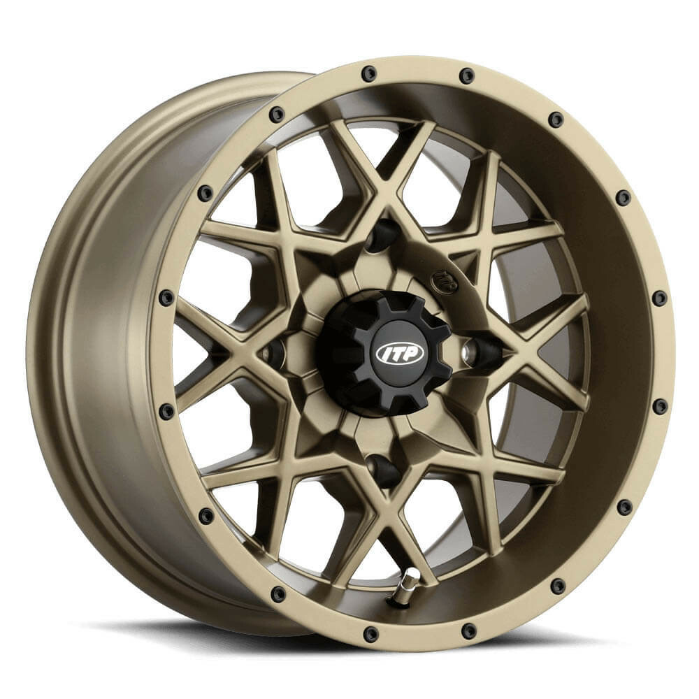 ITP Hurricane 14x7 Bronze Wheel 4+3 Offset 4/137 Bolt Pattern - Click Image to Close