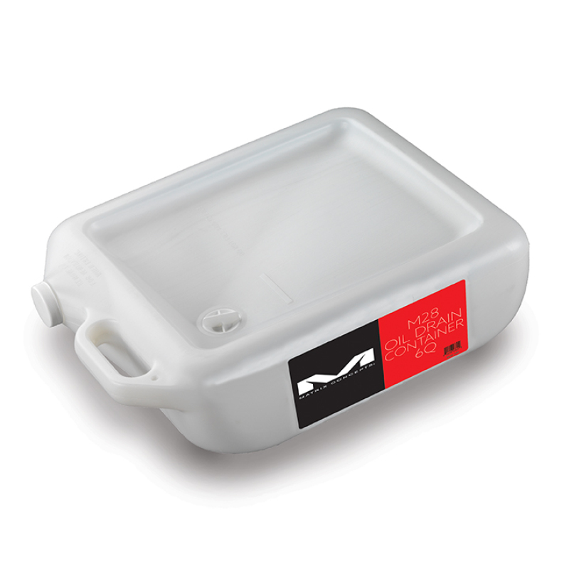 Matrix Concepts M28 Oil Drain Container 6 Quart White - 6 quart oil drain container, white - Click Image to Close