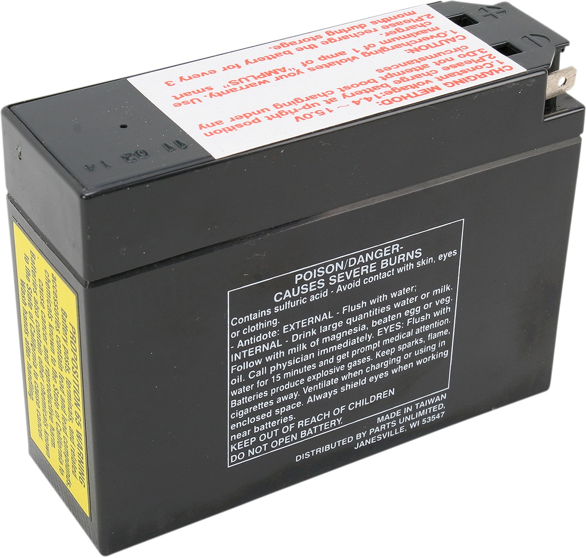 Factory Activated AGM Sealed Battery - Replaces YT4B-BS - Click Image to Close