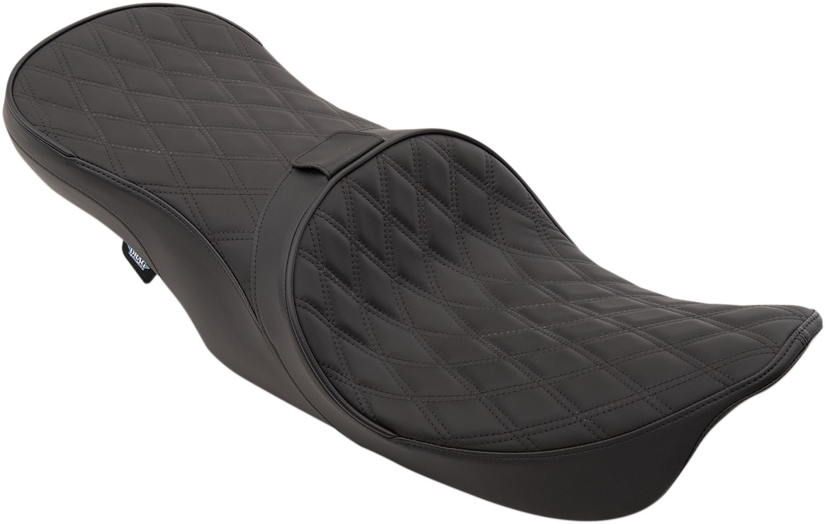 Low-Profile Double Diamond 2-Up Seat Upfront 2" - For Harley FLHR FLHX - Click Image to Close
